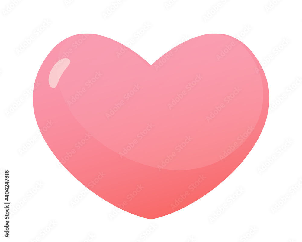 Shiny heart isolated on white background. Vector illustration. Shiny heart isolated on white background. Vector illustration.
