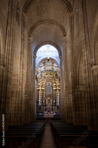 Interior of Porto Cathedral  medieval building.