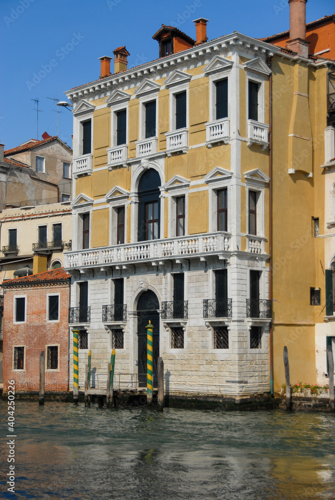 Panoramic View from Grand Canal Palazzo Civran in Venice