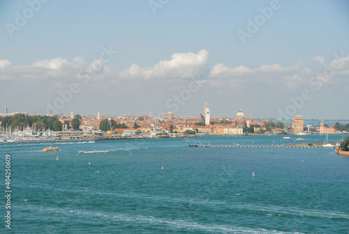 Panoramic View of the La Certosa Island and Isola di St Elena in Venice