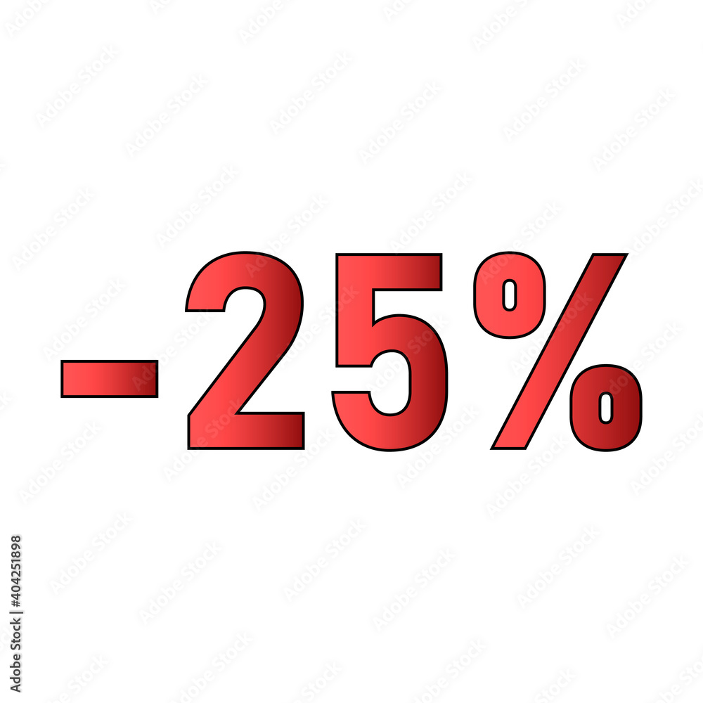 Sale 25 off, special offer, poster design template, vector illustration Sale 25 off, special offer, poster design template, vector illustration