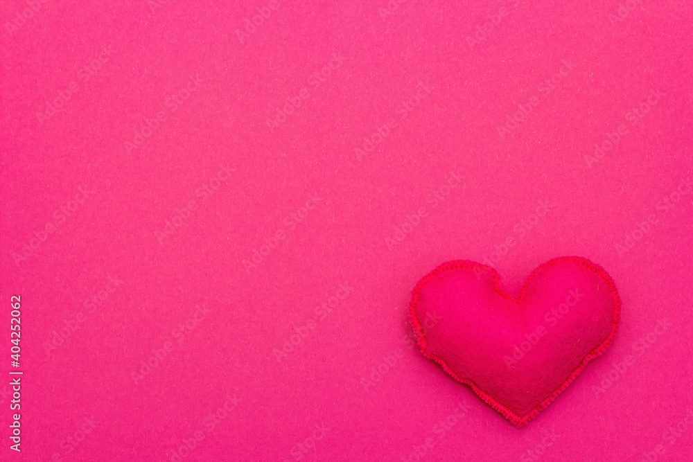 Valentine's day or Wedding romantic concept with pink heart