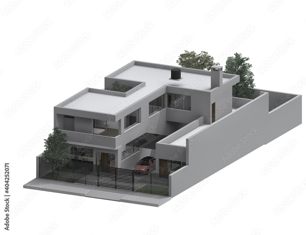 Vivienda Axonometria Vivienda Axonometria
