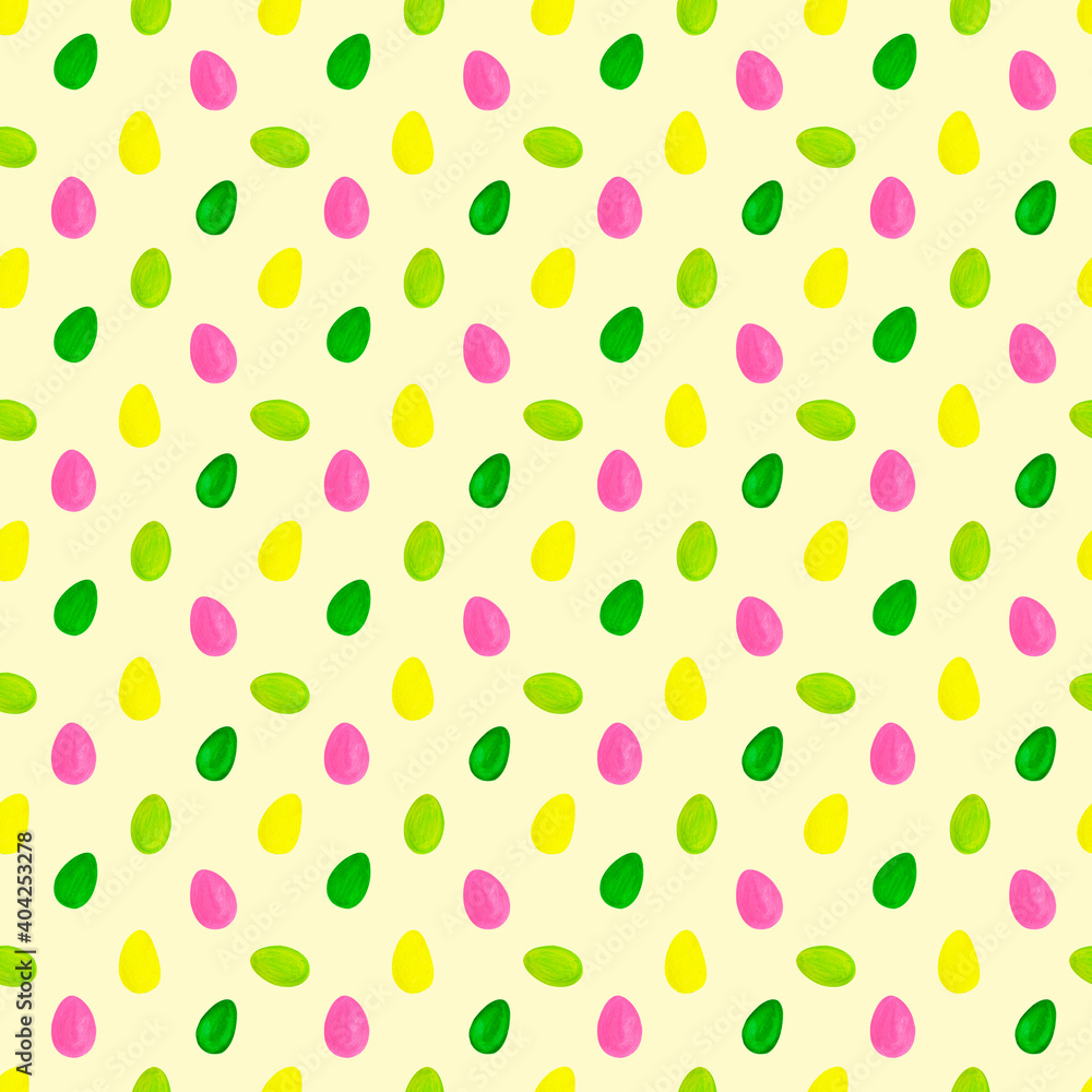 Seamless pattern of eggs on a beige background. Seamless pattern of eggs on a beige background.