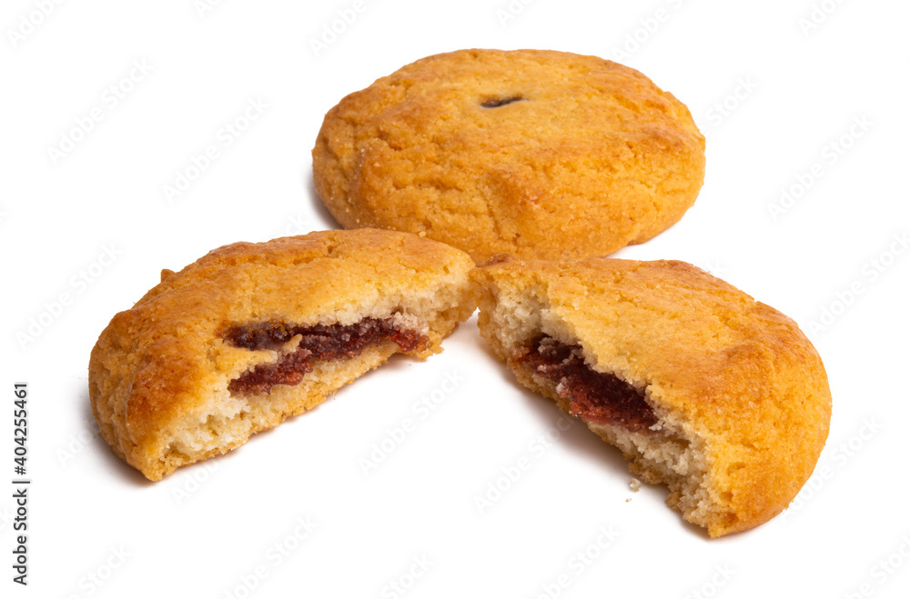 cookies with fruit filling isolated cookies with fruit filling isolated