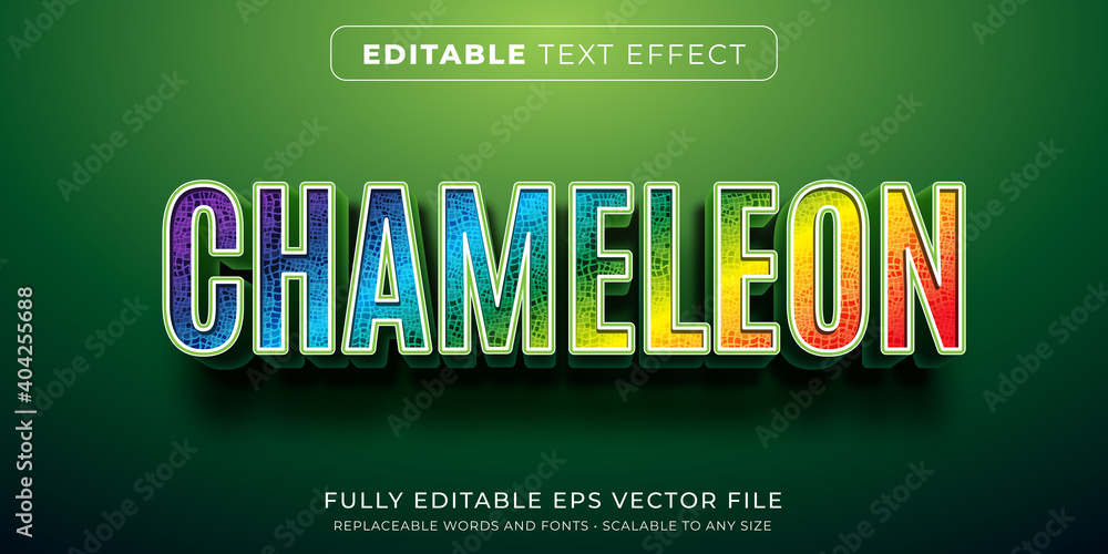 Editable text effect in colorful spectrum style Editable text effect in colorful spectrum style