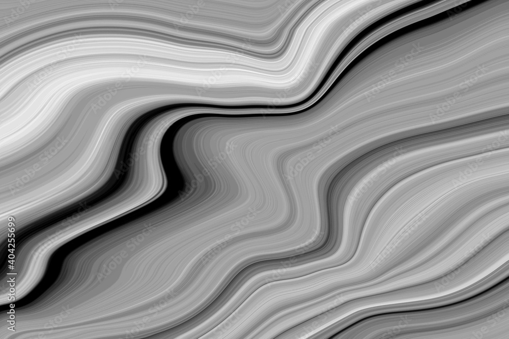 Obraz premium The texture of black and white marble for a pattern of packaging in a modern style. Beautiful drawing with the divorces and wavy lines in gray tones for wallpapers and screensaver.