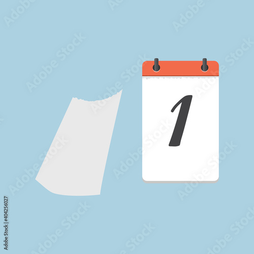 torn leaf on the calendar,vector illustration