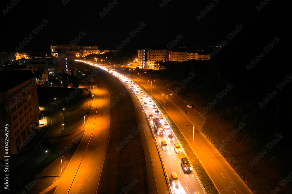 traffic in night traffic in night