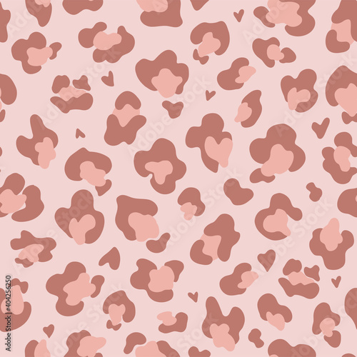 Trendy leopard spots seamless pattern Glamour Cheetah skin background Fashion wild cat design. Vector illustration
