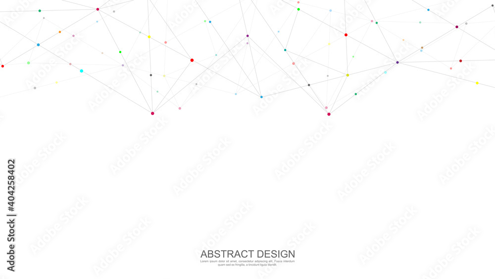Abstract polygonal background with connecting dots and lines