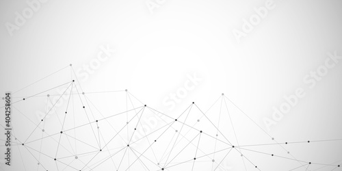 Abstract polygonal background with connecting dots and lines