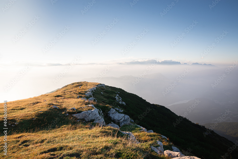 Luce di fine estate sulle creste del Monte Stivo,Gardatrentino.