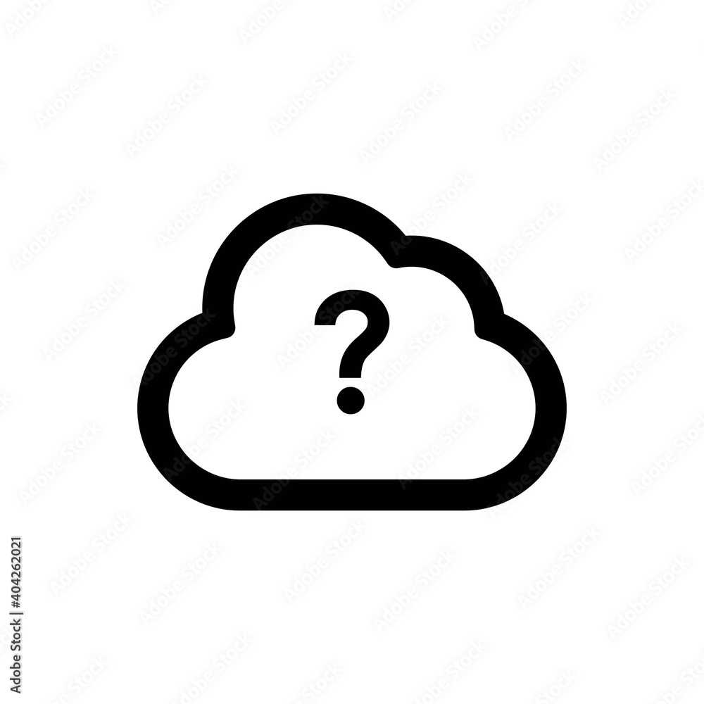 Cloud question icon Cloud question icon