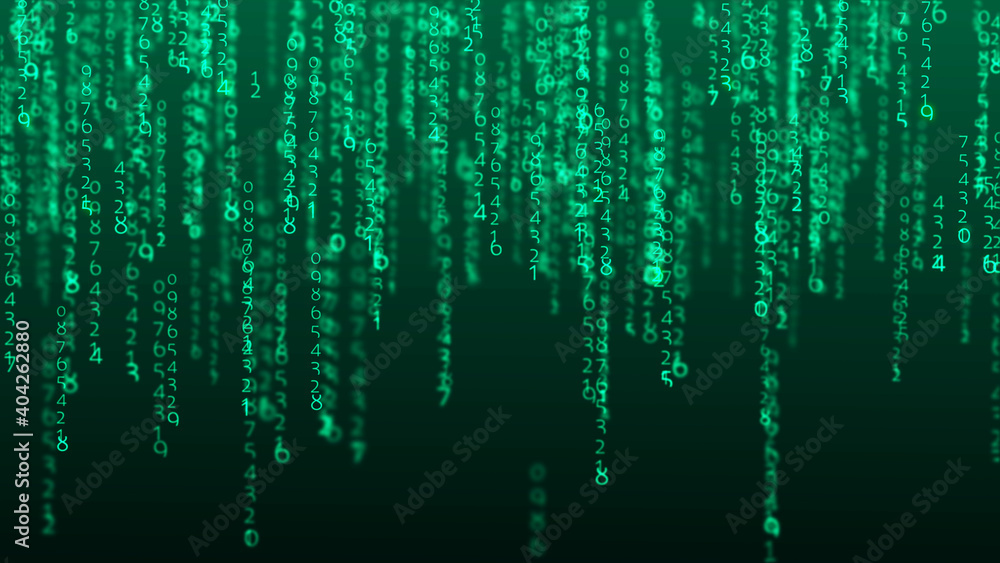Cyberspace background with a set of numbers. Big data visualization. Abstract matrix. Technology or science banner. 3d Cyberspace background with a set of numbers. Big data visualization. Abstract matrix. Technology or science banner. 3d