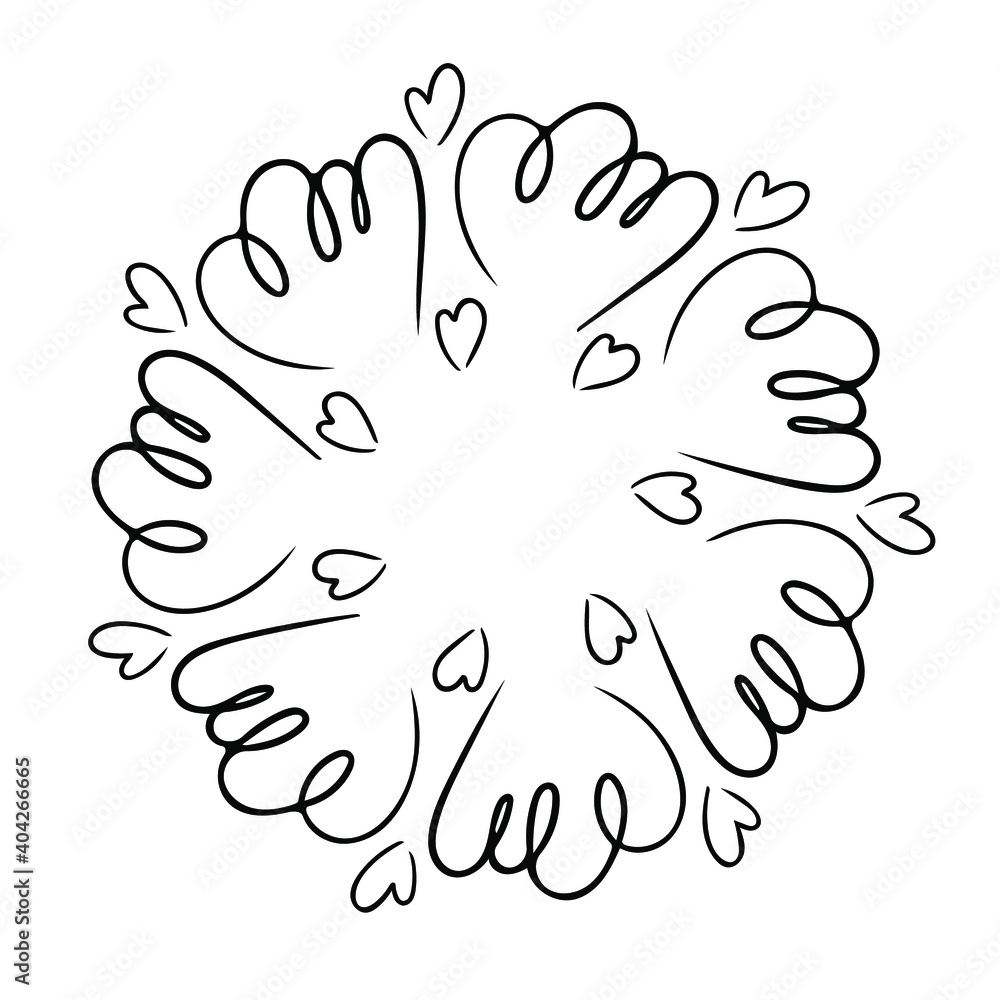 Single vector design element - Frame with hearts for romantic design, Valentine's day cards, wedding cards and invitations. Single vector design element - Frame with hearts for romantic design, Valentine's day cards, wedding cards and invitations.