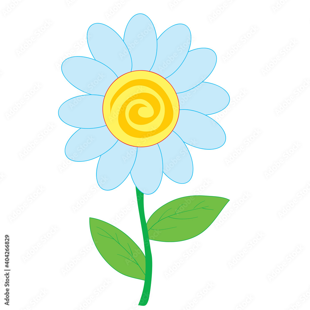 chamomile flower, cartoon illustration, isolated object on white background, vector, chamomile flower, cartoon illustration, isolated object on white background, vector,