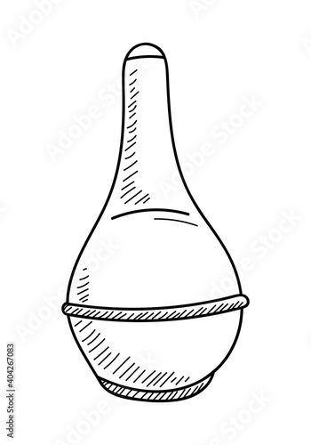 ISOLATED ON A WHITE BACKGROUND RUBBER ENEMA