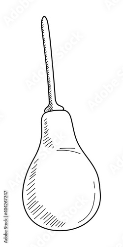 ISOLATED ON A WHITE BACKGROUND RUBBER ENEMA