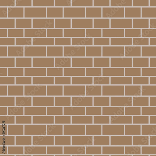 Brown brick wall seamless illustration.