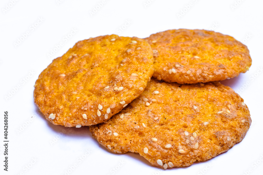 biscuits on the white background biscuits on the white background