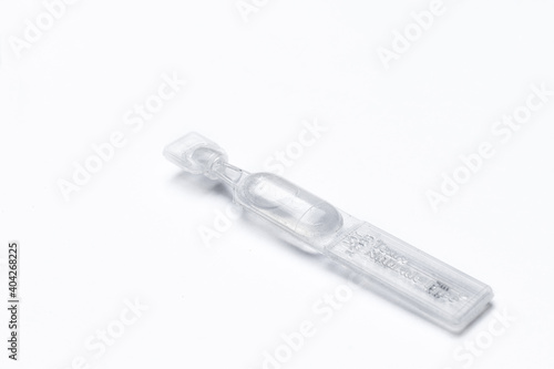 Artificial tears eye drops on white background