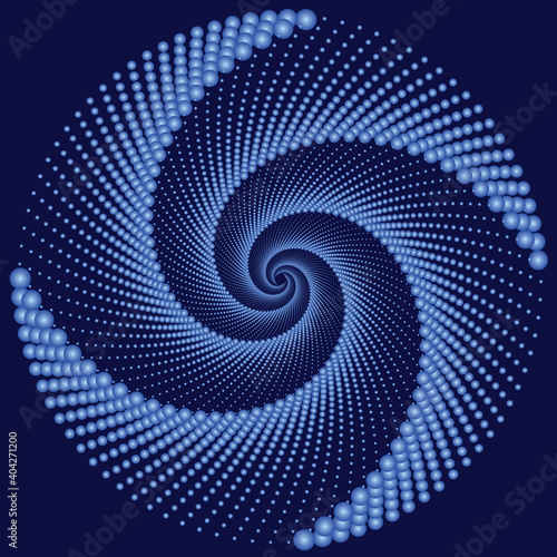 Dotted Halftone Vector Spiral Pattern or Texture