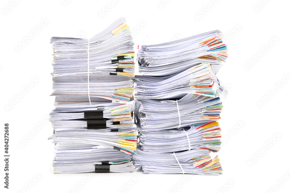 Stack of Documents isolated on white background Stack of Documents isolated on white background