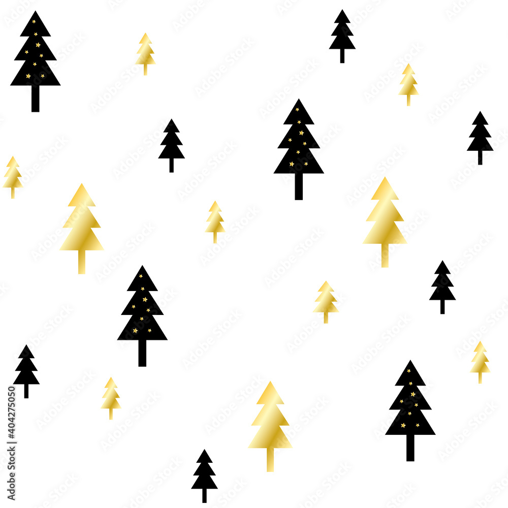 background of golden and black christmas trees with golden stars background of golden and black christmas trees with golden stars