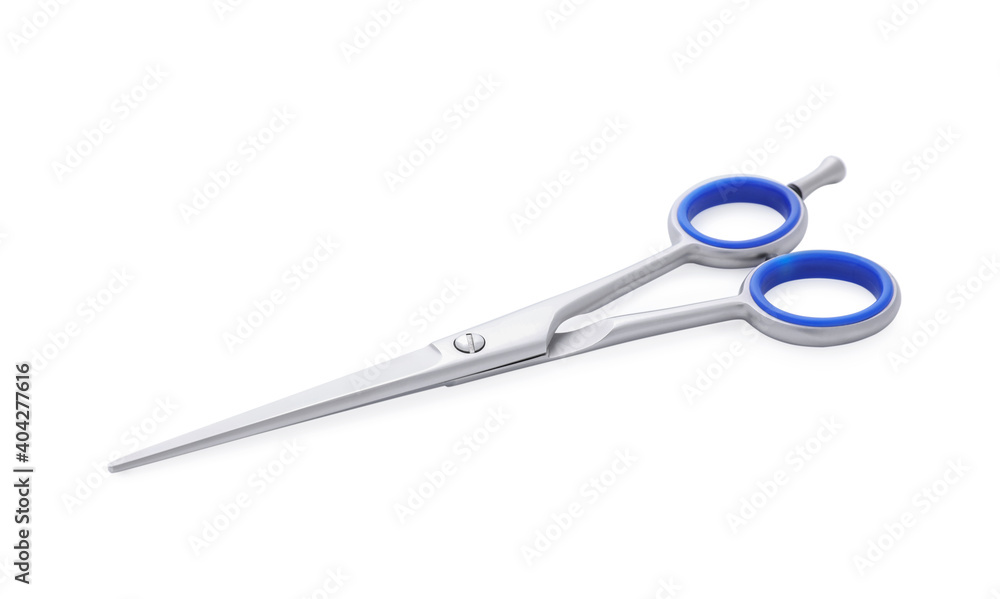 New scissors isolated on white. Professional hairdresser tool New scissors isolated on white. Professional hairdresser tool