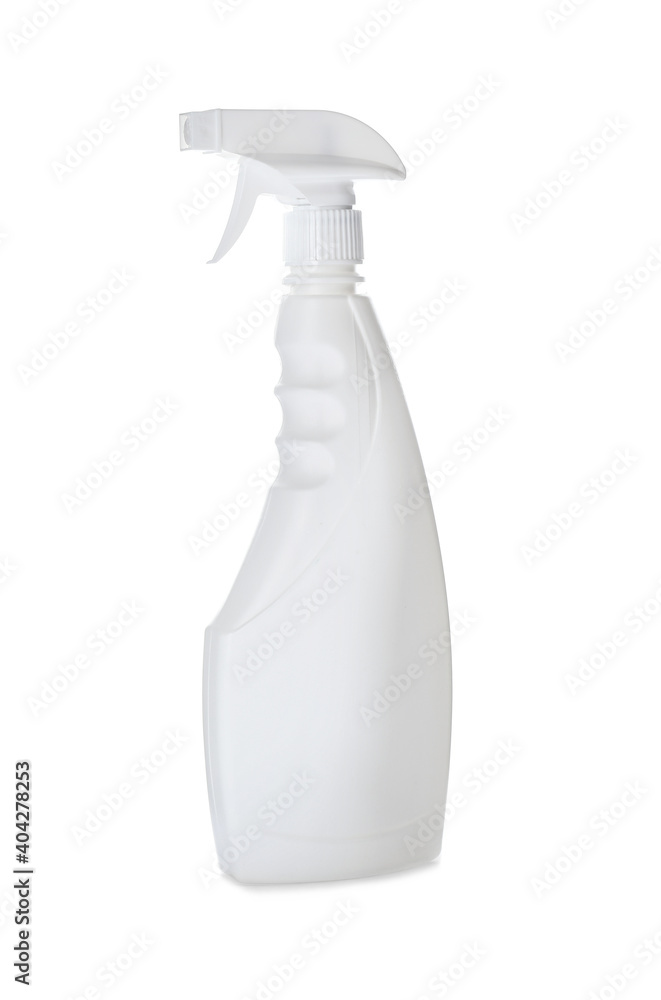 Spray bottle with detergent isolated on white Spray bottle with detergent isolated on white