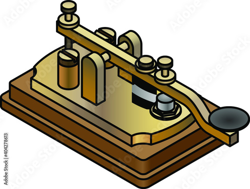 A vintage / retro brass morse code tapper / switch.