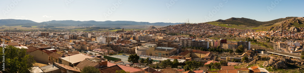 Puertollano, panoramic view of its downtown. Castilla-La Mancha, Spain