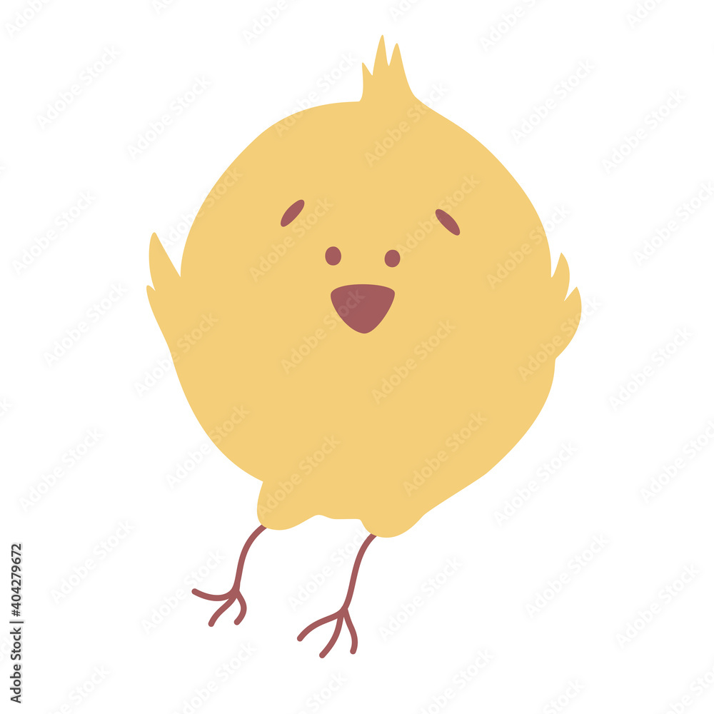 Cute yellow chicken sitting. Vector illustration. Graphic design element. Isolated white background. Cute yellow chicken sitting. Vector illustration. Graphic design element. Isolated white background.