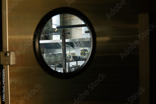 Porthole for the kitchen, utensils and part of the home