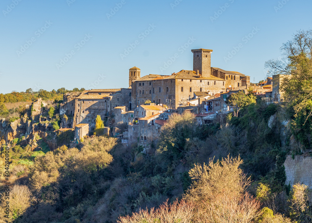 Faleria, Italy - one of the pearls of Viterbo province, Faleria is an enchanting villages located on the edge of a vertical cliff. Here in particular the Anguillara Castel