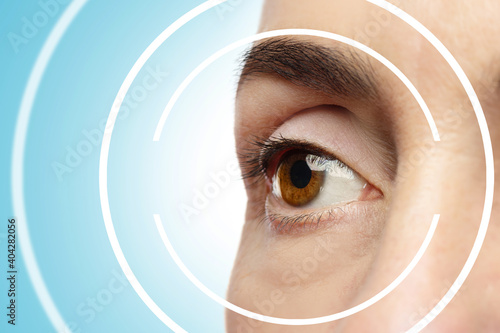 Concepts of laser eye surgery or visual acuity check-up