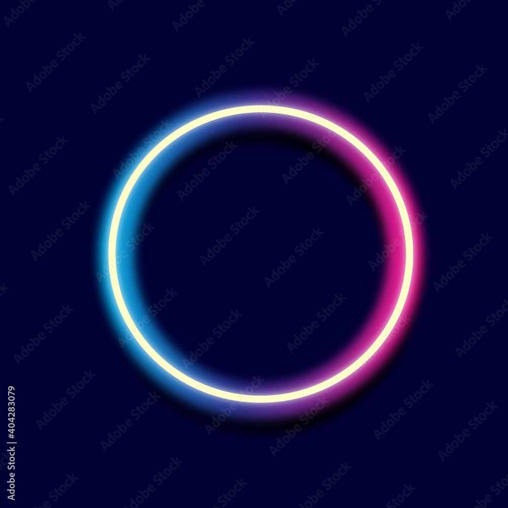 neon circle on black background neon circle on black background