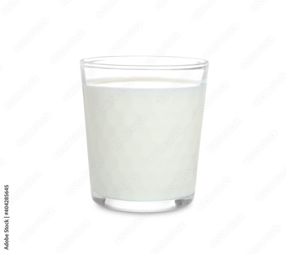 Glass of milk isolated on white. Fresh dairy product Glass of milk isolated on white. Fresh dairy product