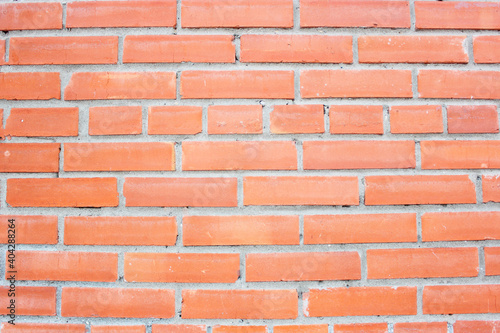 Abstract white brick wall texture depicting in paint colors on an old brick wall. white brick wall background pattern. 