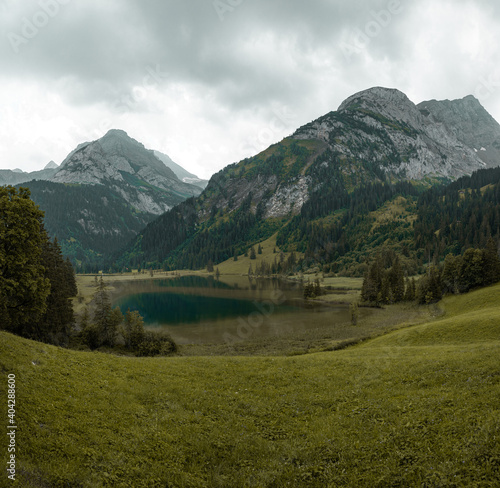 Alpine Lake View in Summer