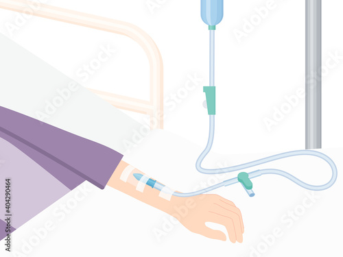 点滴のイラスト_腕アップ