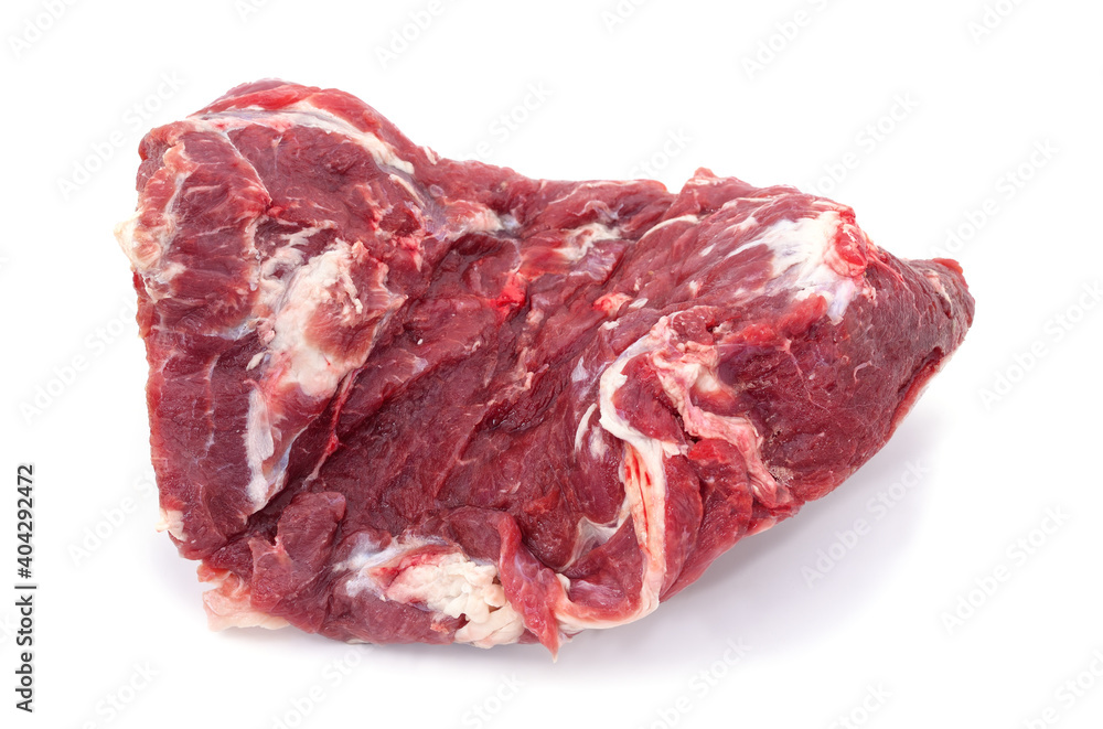 Raw meat steak.