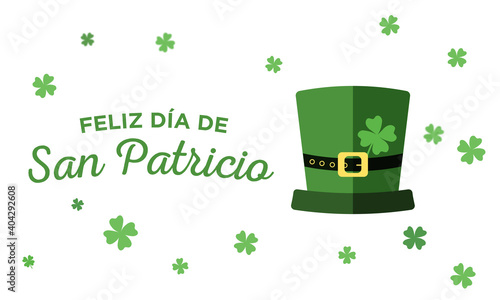 Feliz día de San Patricio banner en español