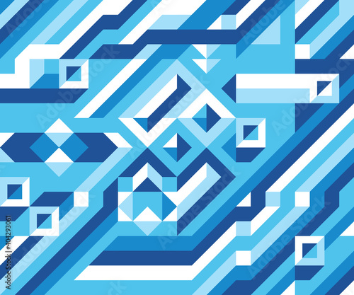 Geometric background design. Abstract artwork pattern. Geometrical figures. Composition Graphic print poster. Business presentation cover banner. Collage futuristic ornament. Vector illustration.  