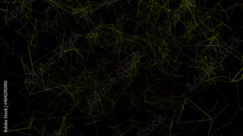 Background with connecting dots and lines. Big data visualization. 3d rendering.