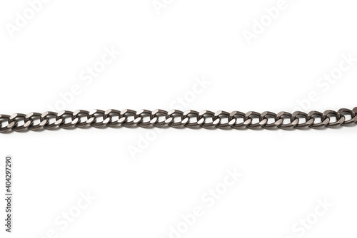 Steel chain isolated on white backgroound.