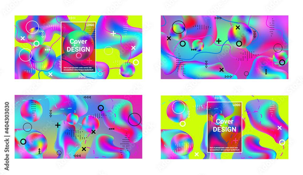 A set of modern abstract covers. A set of modern abstract covers.