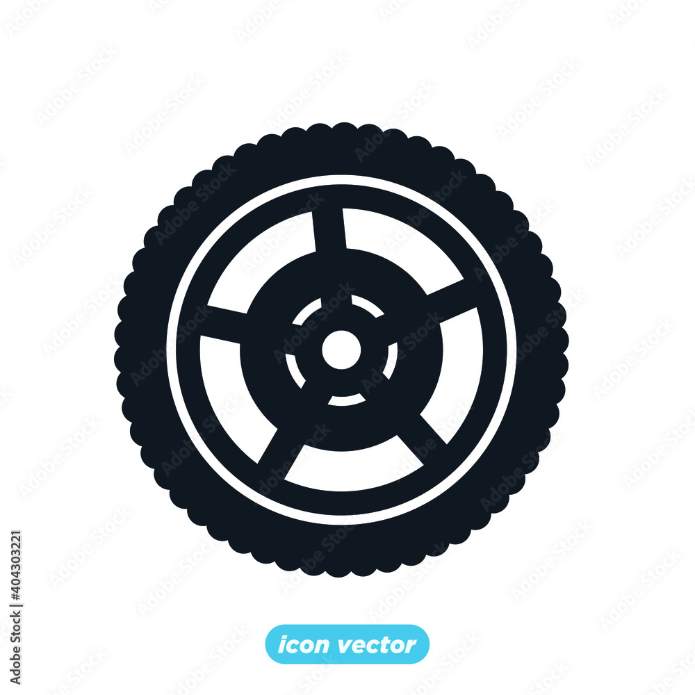 car tire icon template color editable. car tire symbol vector illustration for graphic and web design.