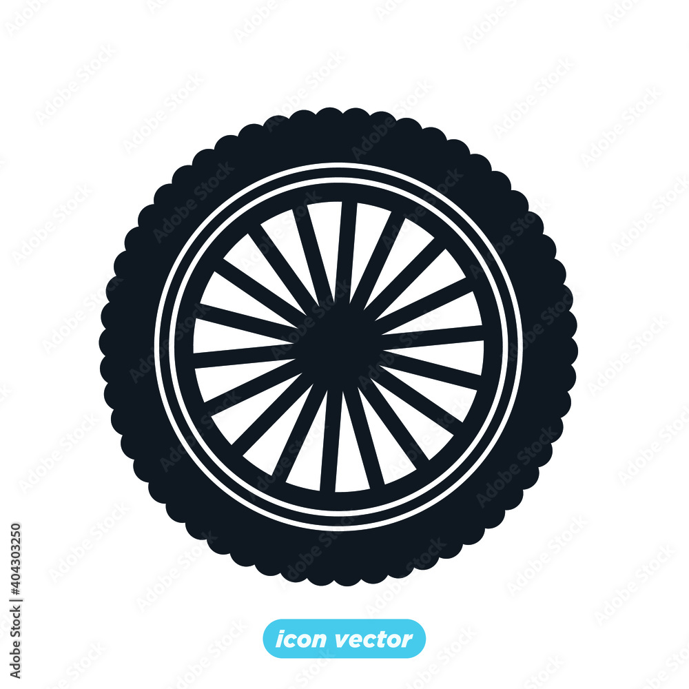 car tire icon template color editable. car tire symbol vector illustration for graphic and web design.